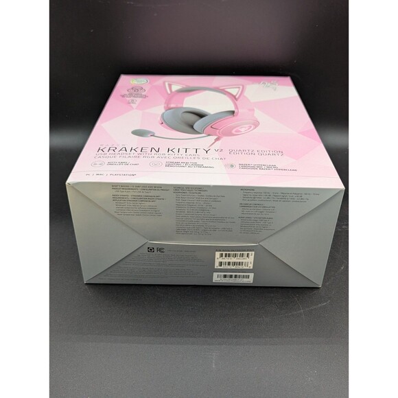 Razer Kraken Kitty V2 Pink Quartz Edition USB Gaming Headset RGB Kitty Ears New - Picture 5 of 6